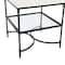 Hello Honey® 25" Libertine Genuine Marble and Metal End Table with Glass Storage Shelf